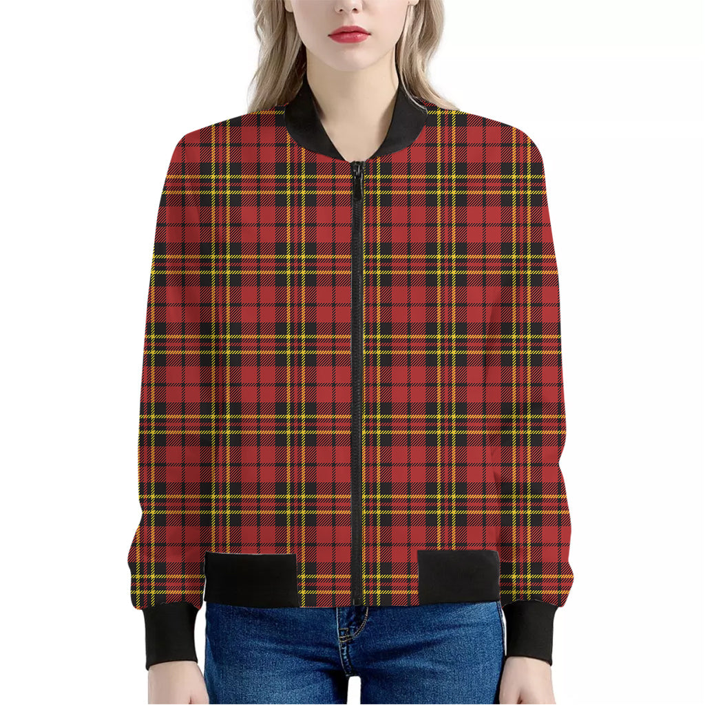 Clan Wallace Scottish Tartan Print Women's Bomber Jacket