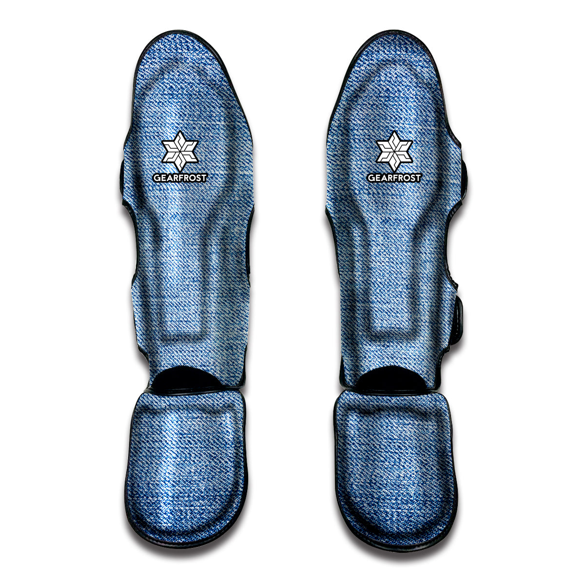 Classic Blue Denim Jeans Print Muay Thai Shin Guards