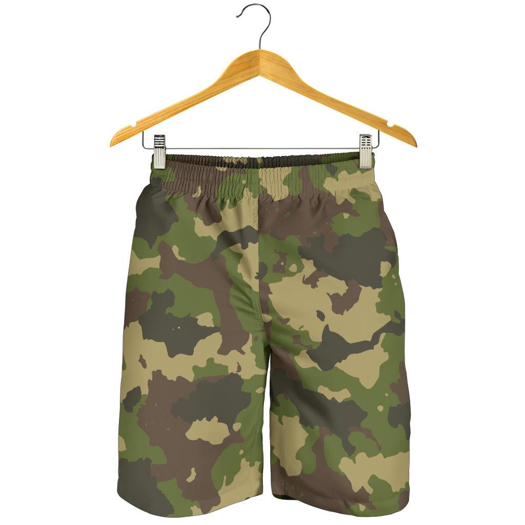 Classic Green Camouflage Print Men's Shorts