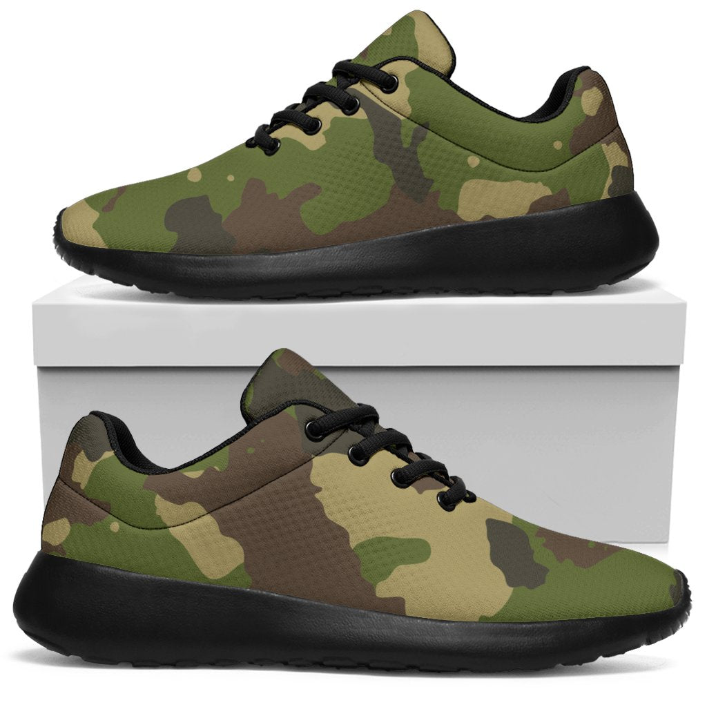 Classic Green Camouflage Print Sport Sneakers