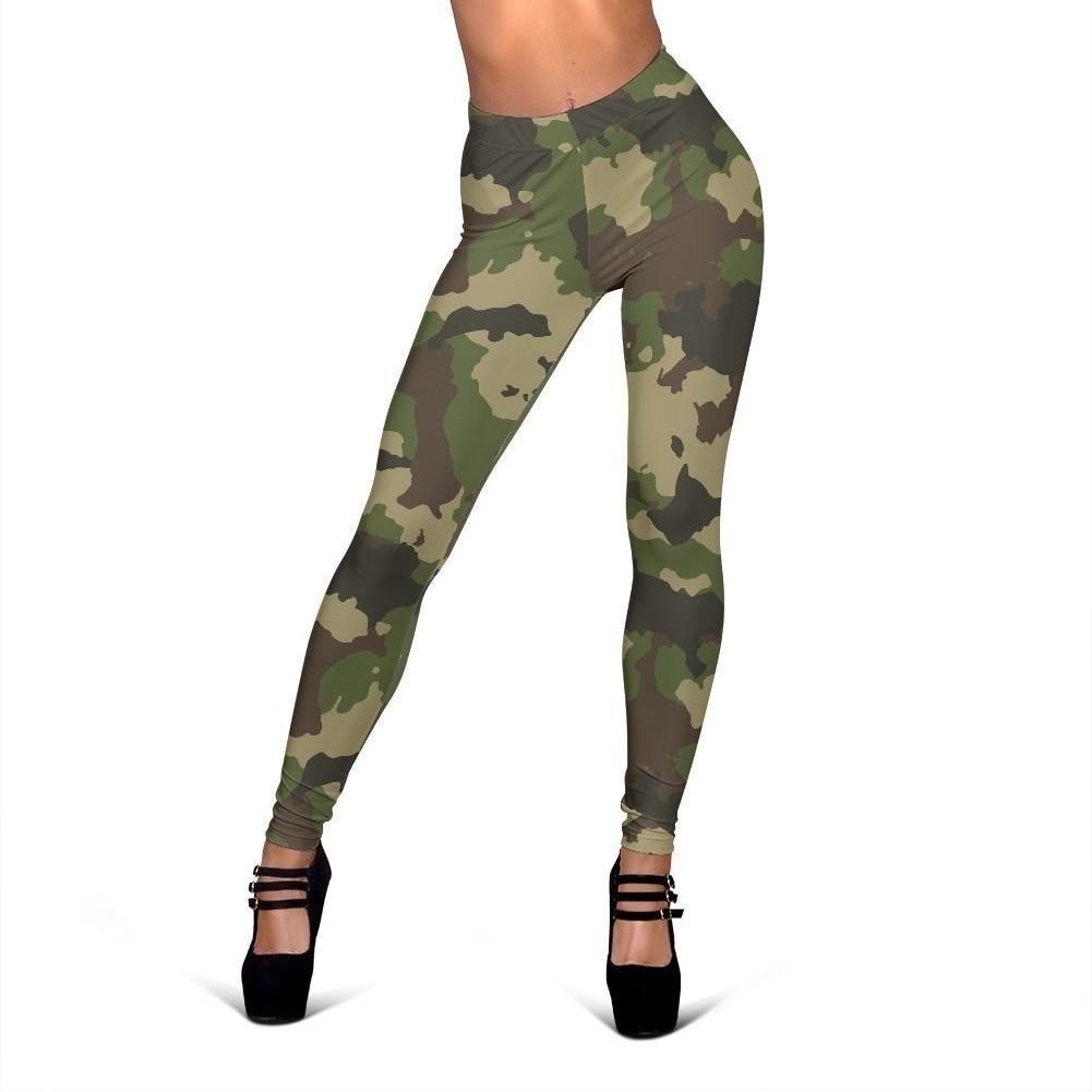 Classic Green Camouflage Print Women's Leggings