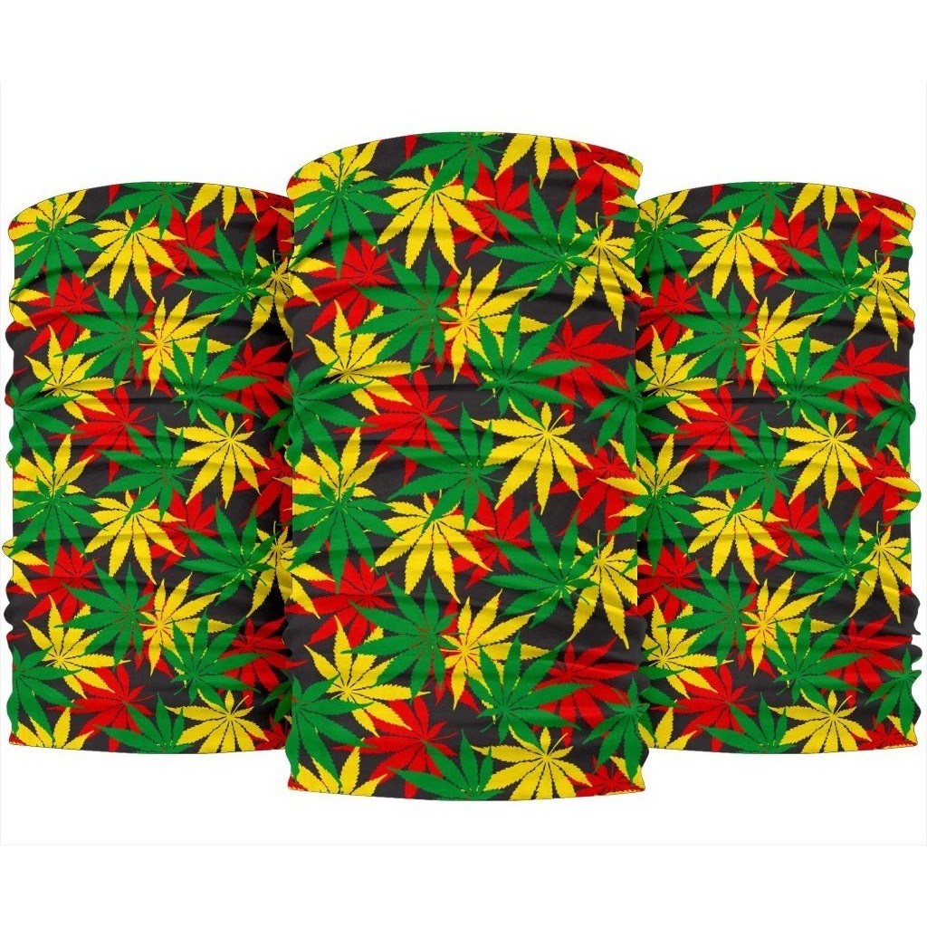 Classic Hemp Leaves Reggae Pattern Print 3-Pack Bandanas