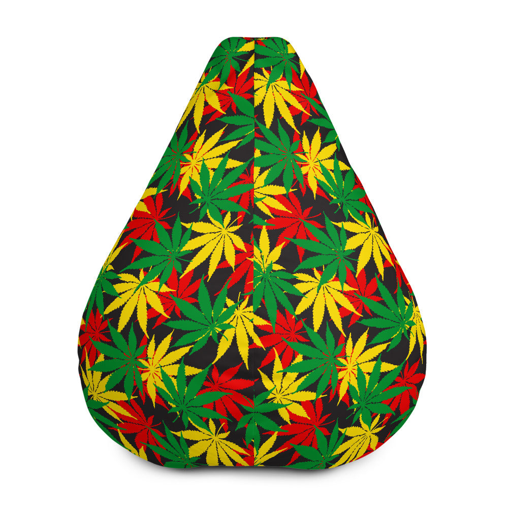 Classic Hemp Leaves Reggae Pattern Print Bean Bag Cover