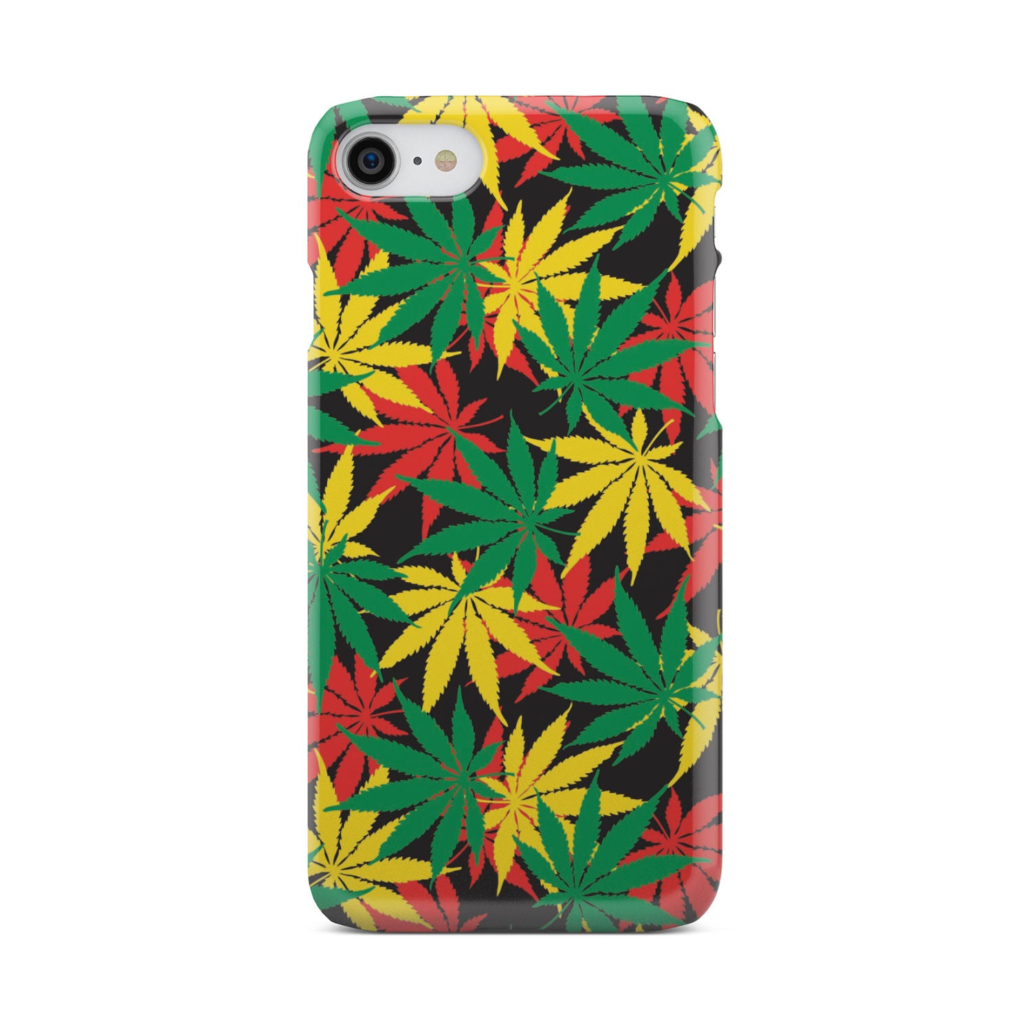Classic Hemp Leaves Reggae Pattern Print Phone Case