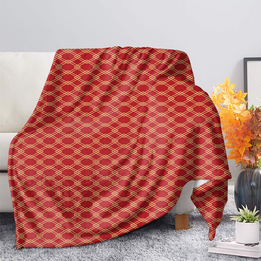 Classic Japanese Pattern Print Blanket