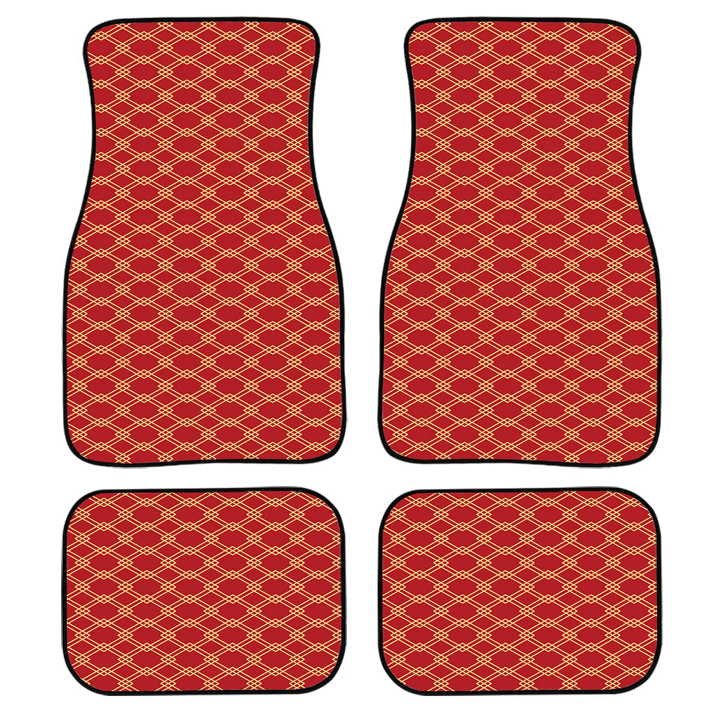 Classic Japanese Pattern Print Front and Back Car Floor Mats