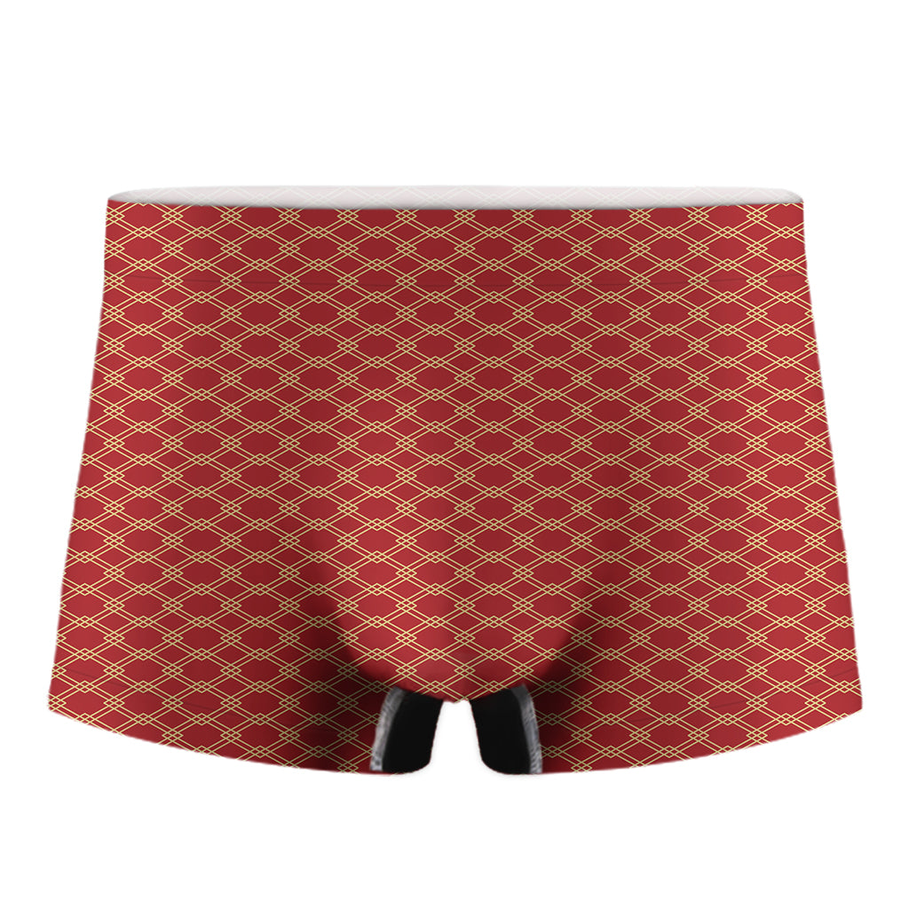 Classic Japanese Pattern Print Men's Boxer Briefs