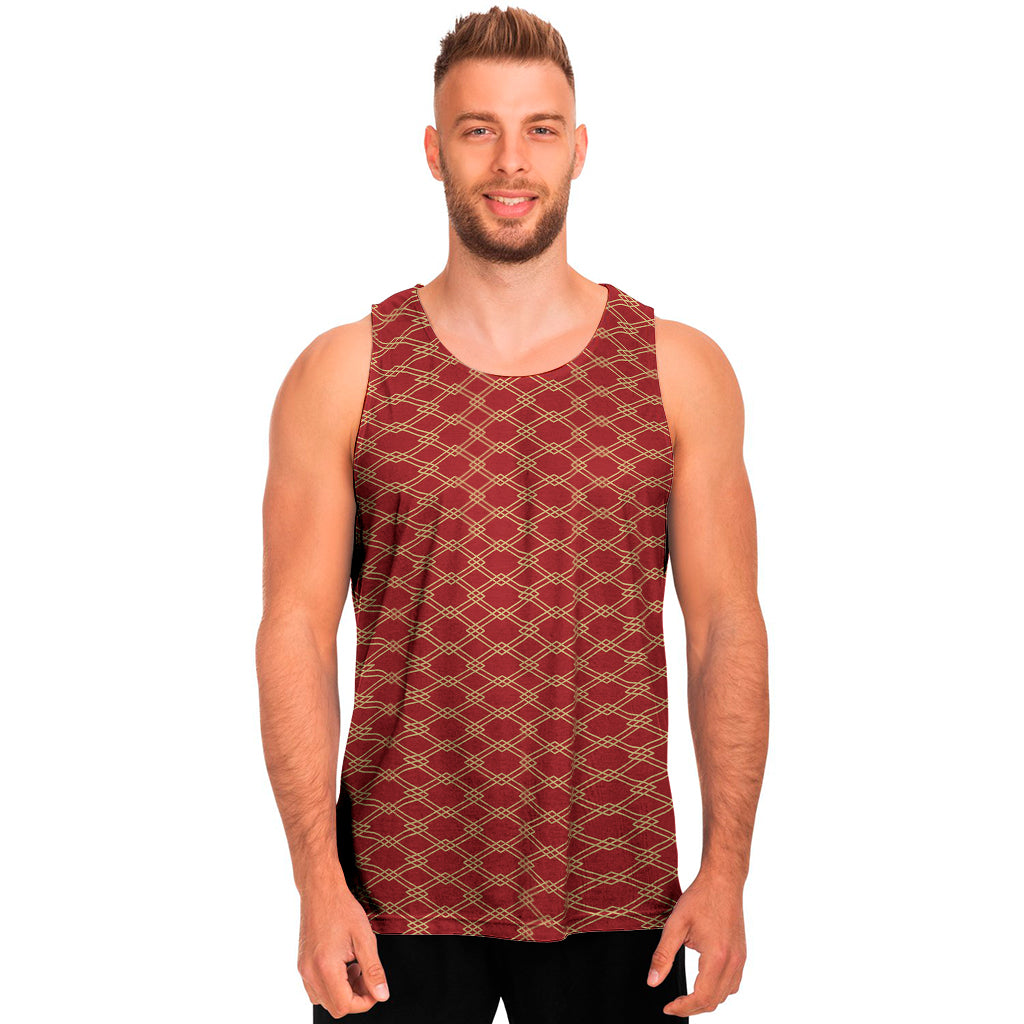 Classic Japanese Pattern Print Men's Tank Top