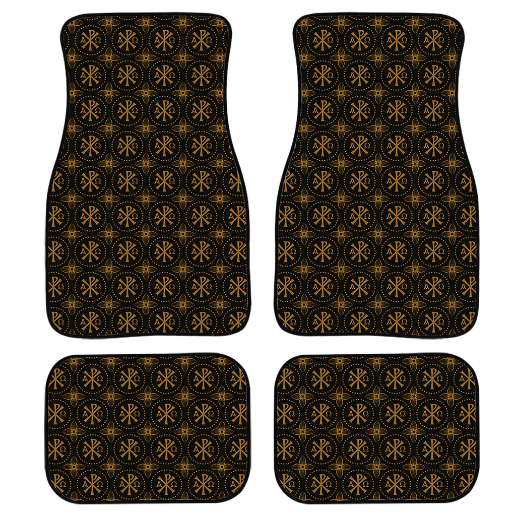 Classic Orthodox Pattern Print Front and Back Car Floor Mats