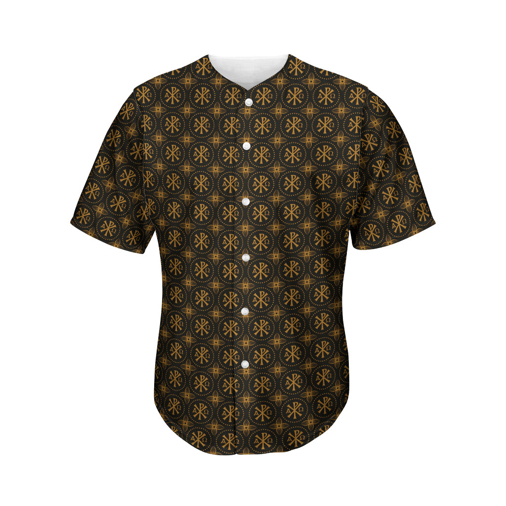 Classic Orthodox Pattern Print Men's Baseball Jersey