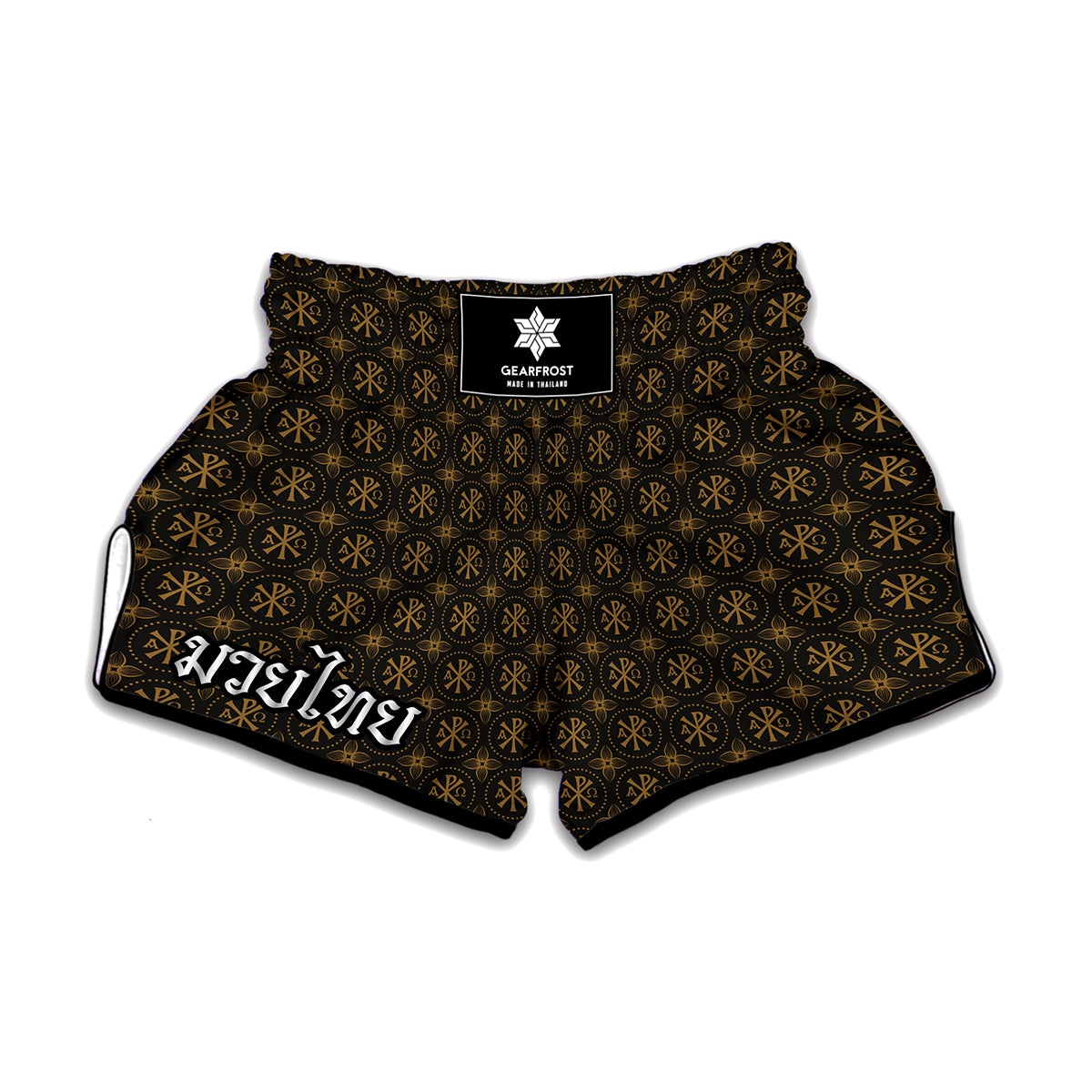 Classic Orthodox Pattern Print Muay Thai Boxing Shorts