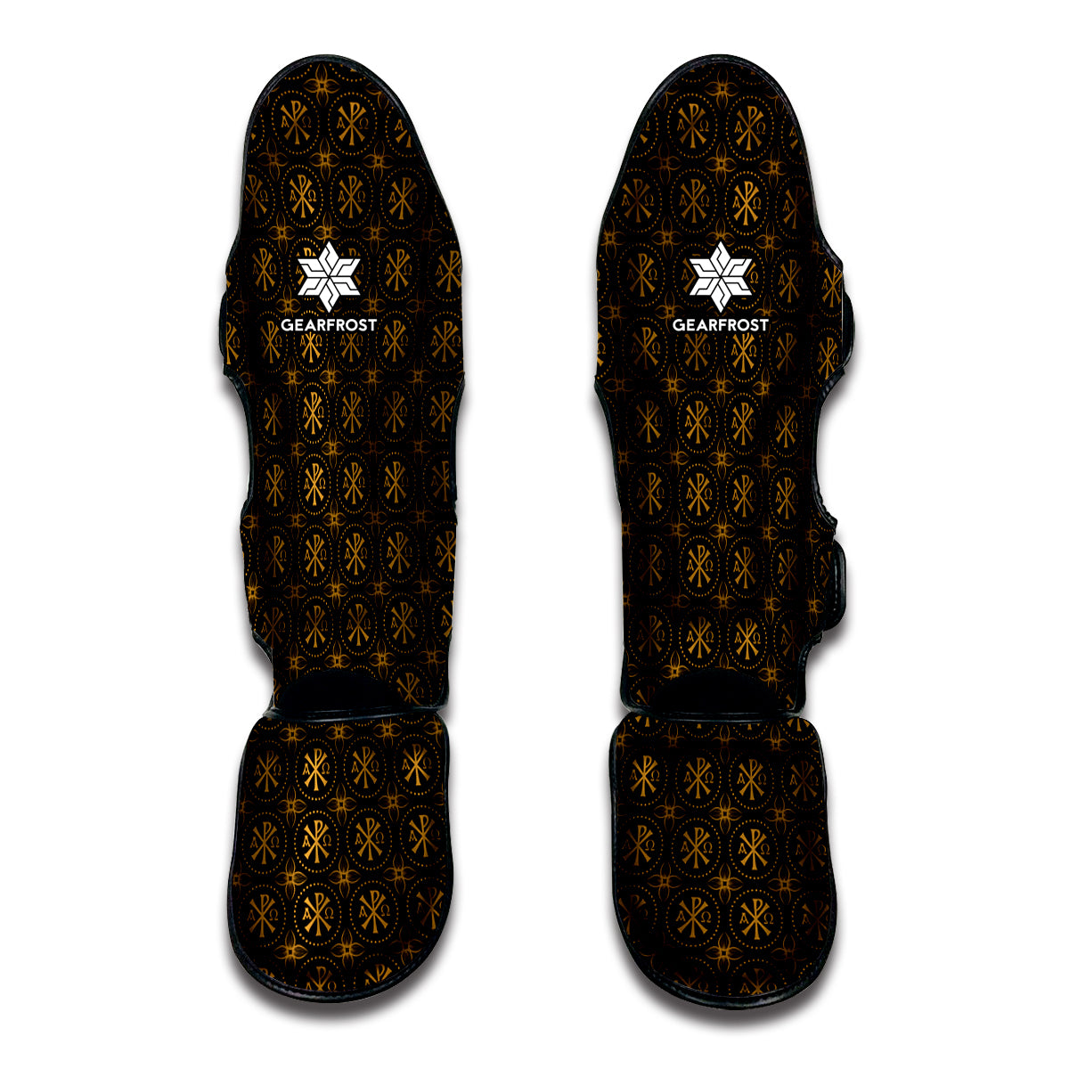 Classic Orthodox Pattern Print Muay Thai Shin Guards