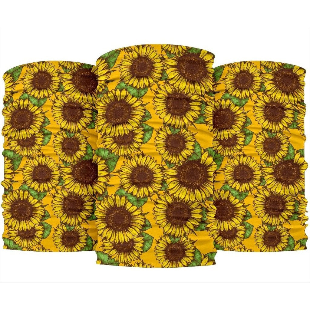 Classic Vintage Sunflower Pattern Print 3-Pack Bandanas