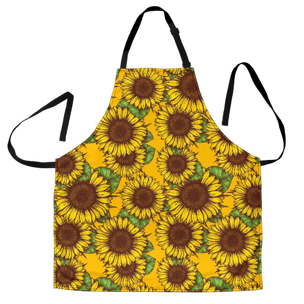 Classic Vintage Sunflower Pattern Print Men's Apron