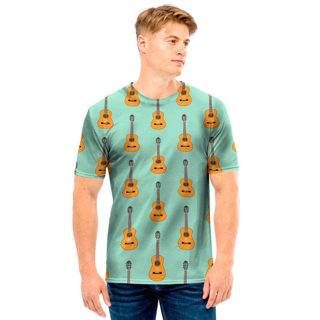 Classical Guitar Pattern Print Men's T-Shirt