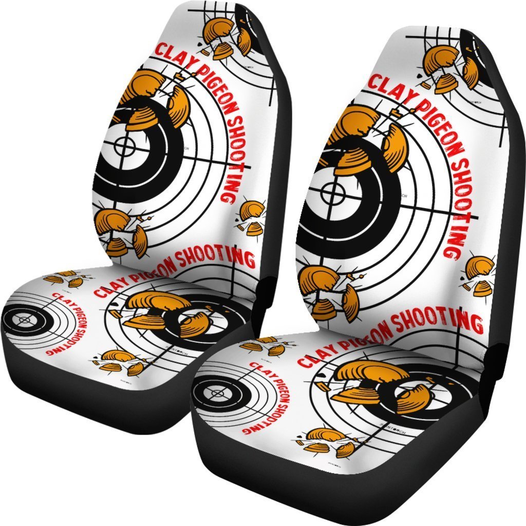 Clay Pigeon Shooting Target Universal Fit Car Seat Covers