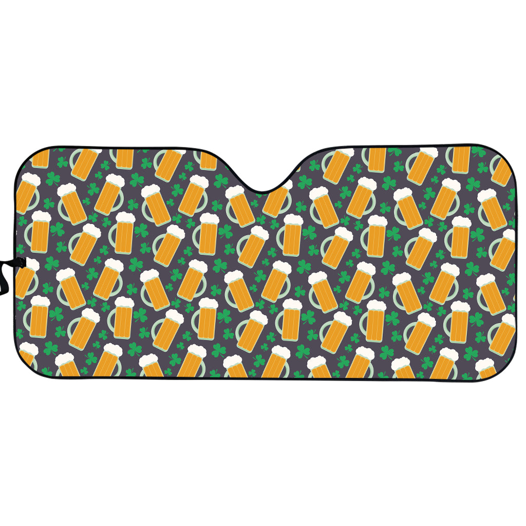 Clover And Beer St. Patrick's Day Print Car Sun Shade