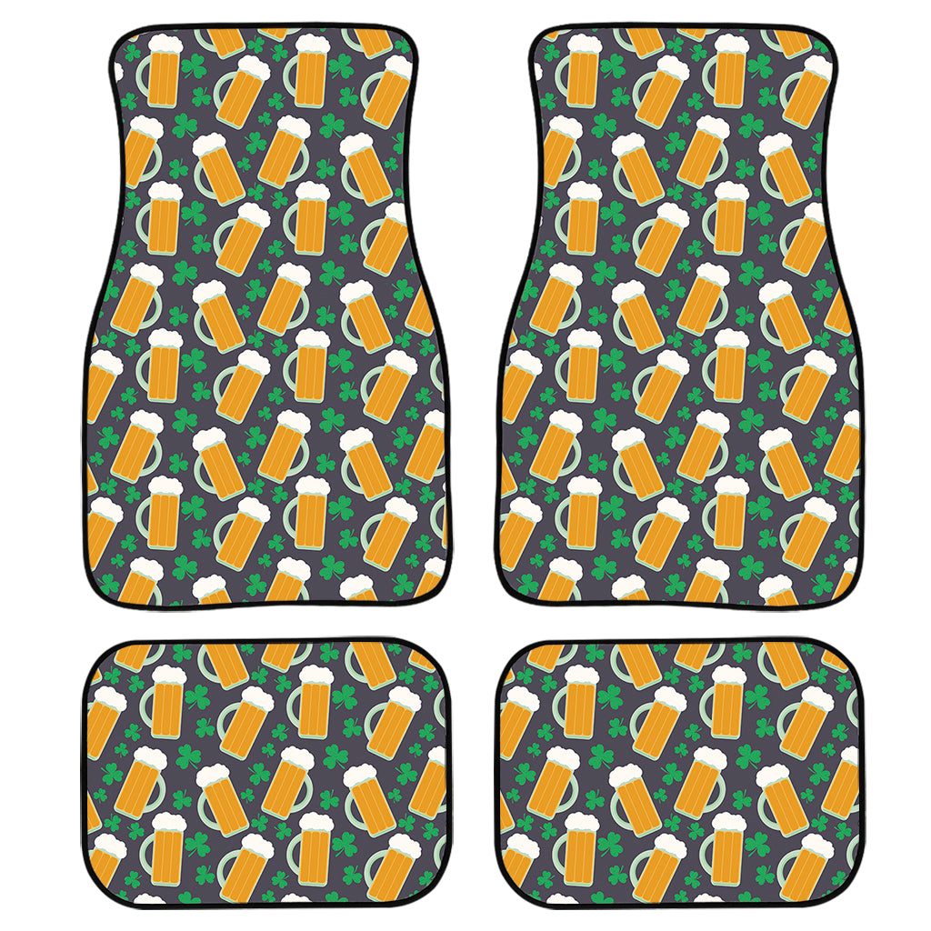 Clover And Beer St. Patrick's Day Print Front and Back Car Floor Mats