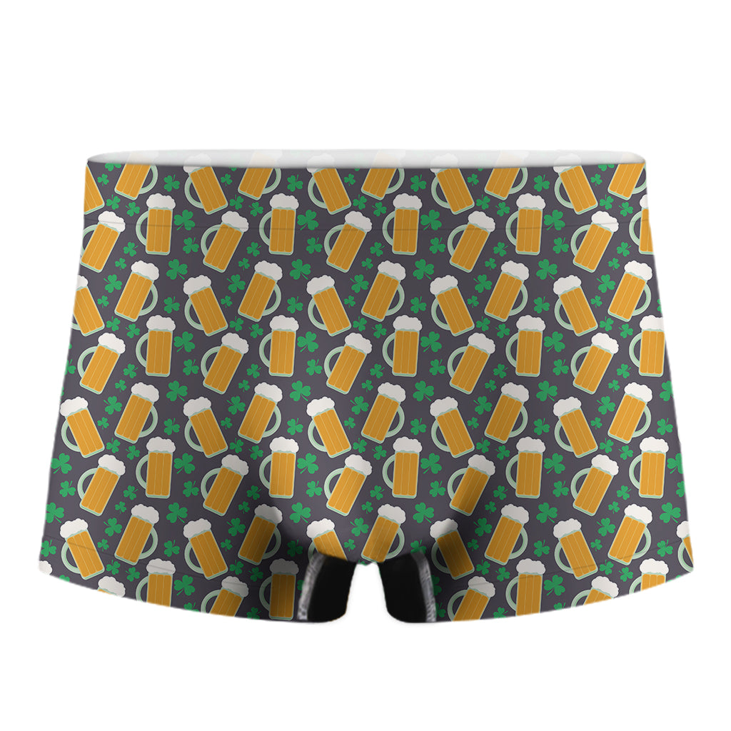 Clover And Beer St. Patrick's Day Print Men's Boxer Briefs