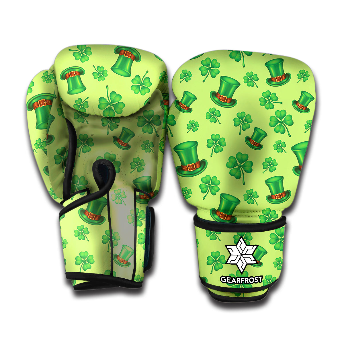 Clover And Hat St. Patrick's Day Print Boxing Gloves