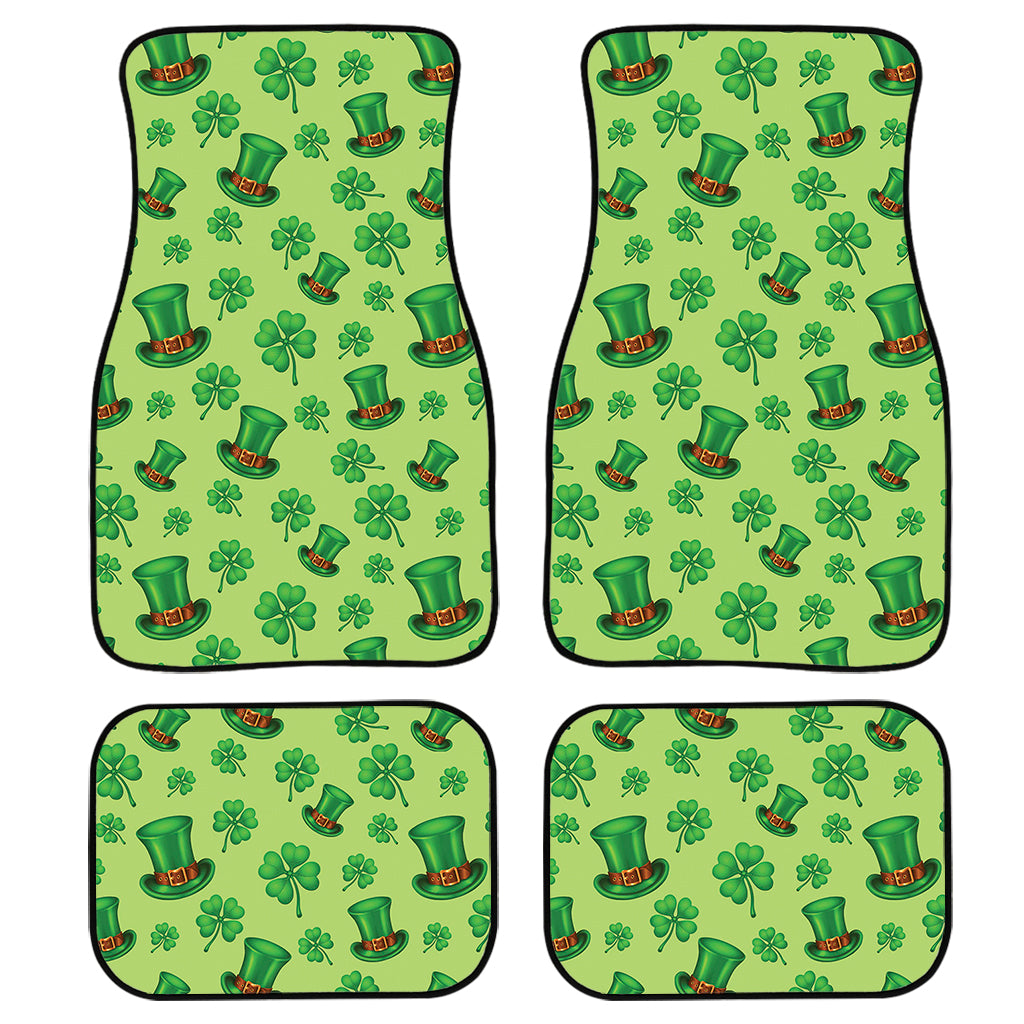 Clover And Hat St. Patrick's Day Print Front and Back Car Floor Mats