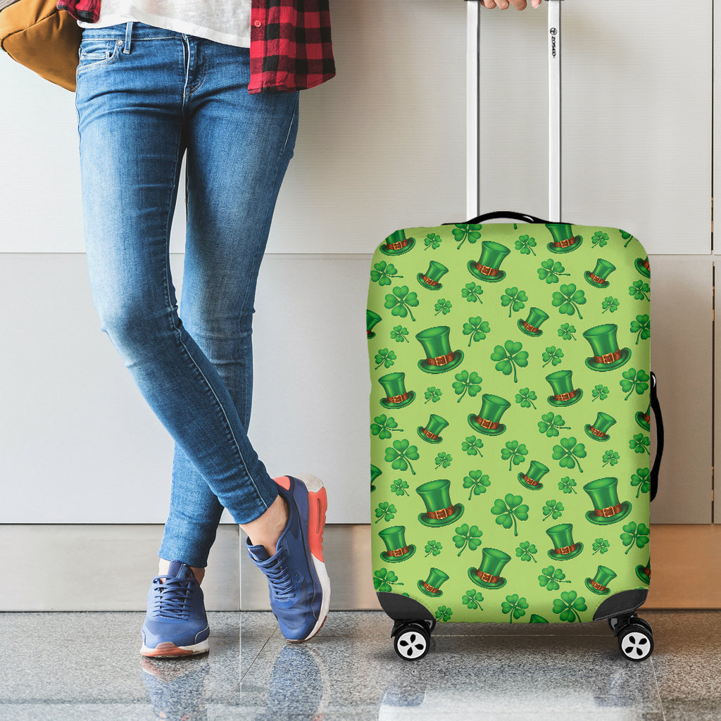 Clover And Hat St. Patrick's Day Print Luggage Cover