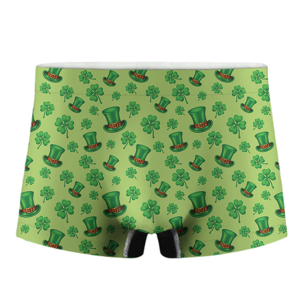 Clover And Hat St. Patrick's Day Print Men's Boxer Briefs