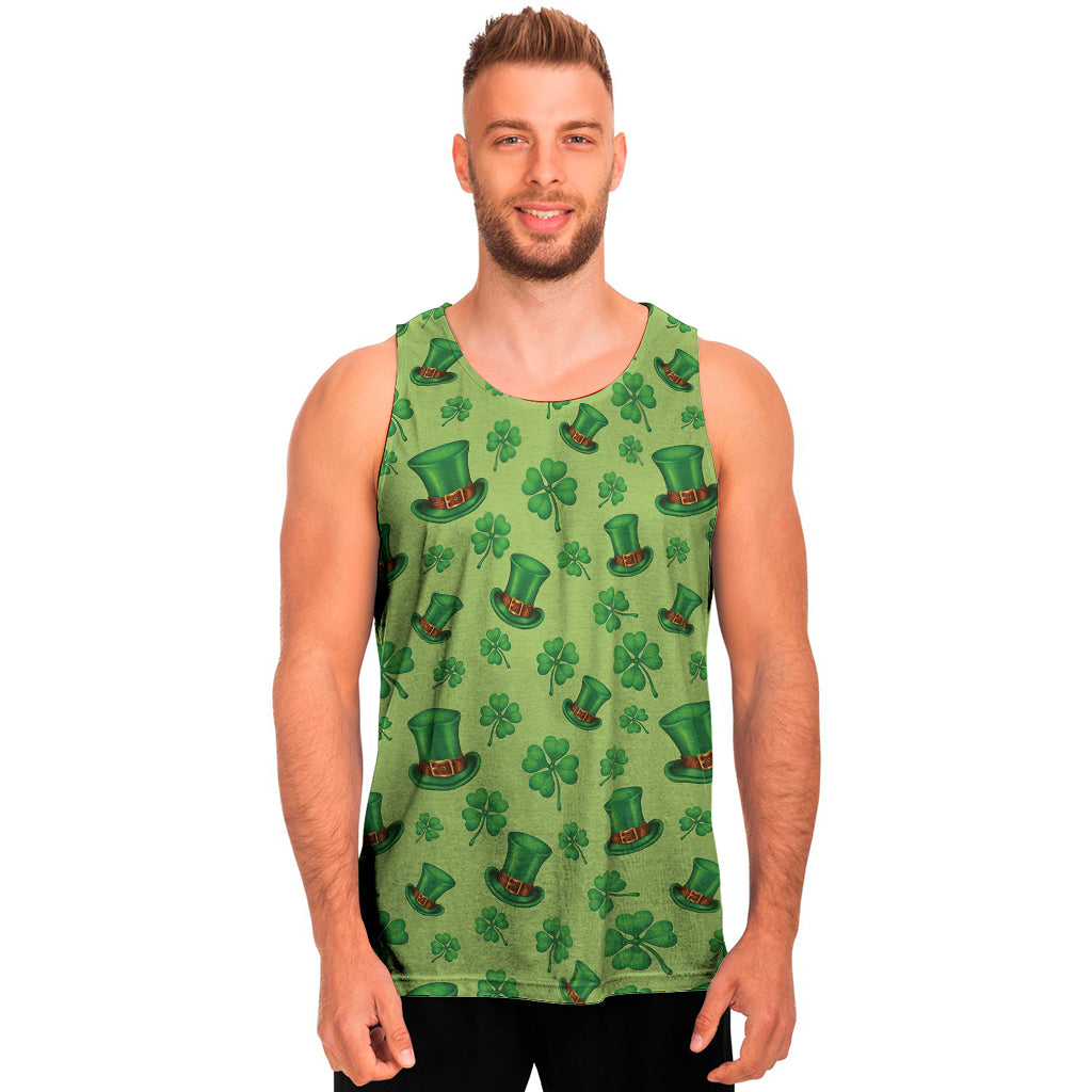 Clover And Hat St. Patrick's Day Print Men's Tank Top