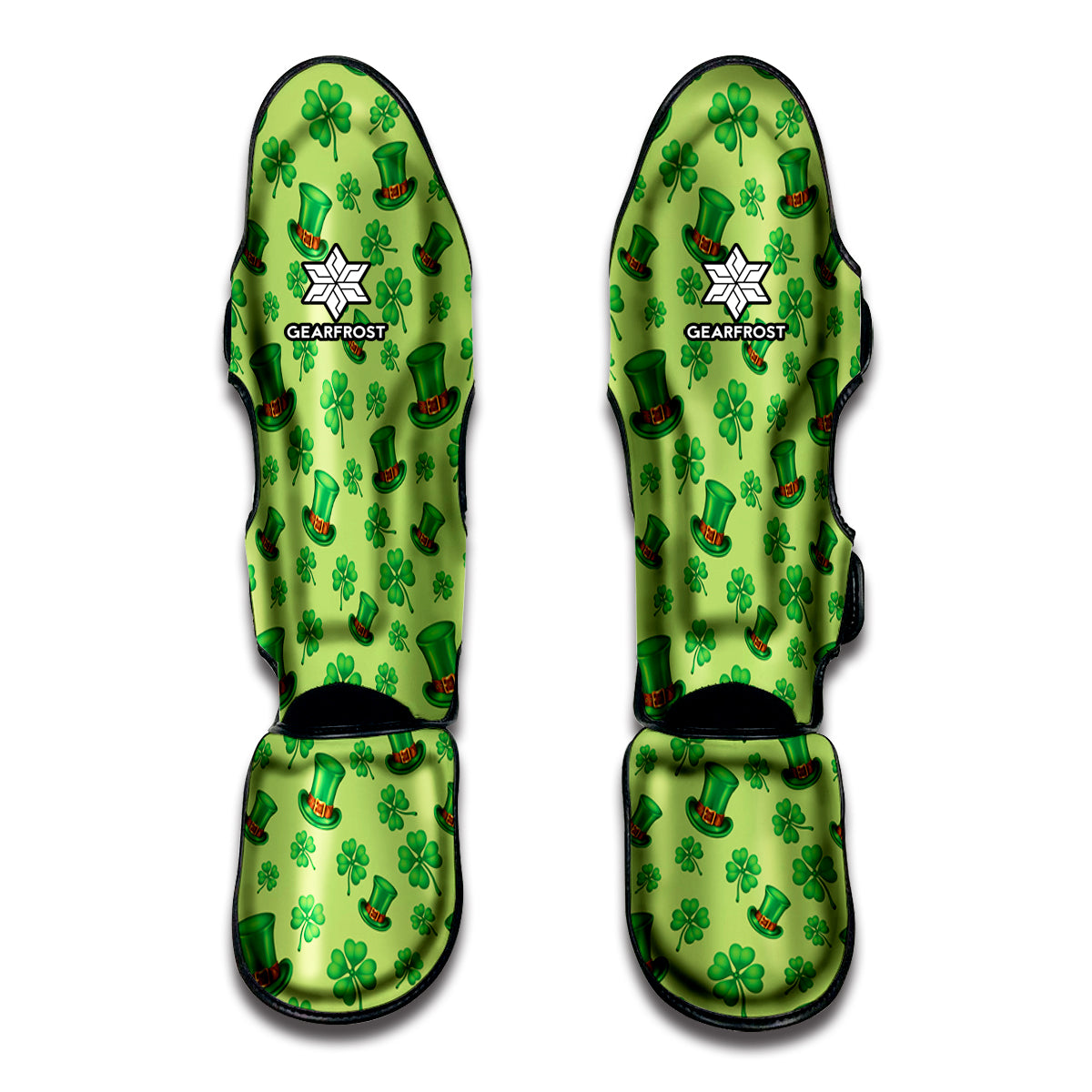 Clover And Hat St. Patrick's Day Print Muay Thai Shin Guards