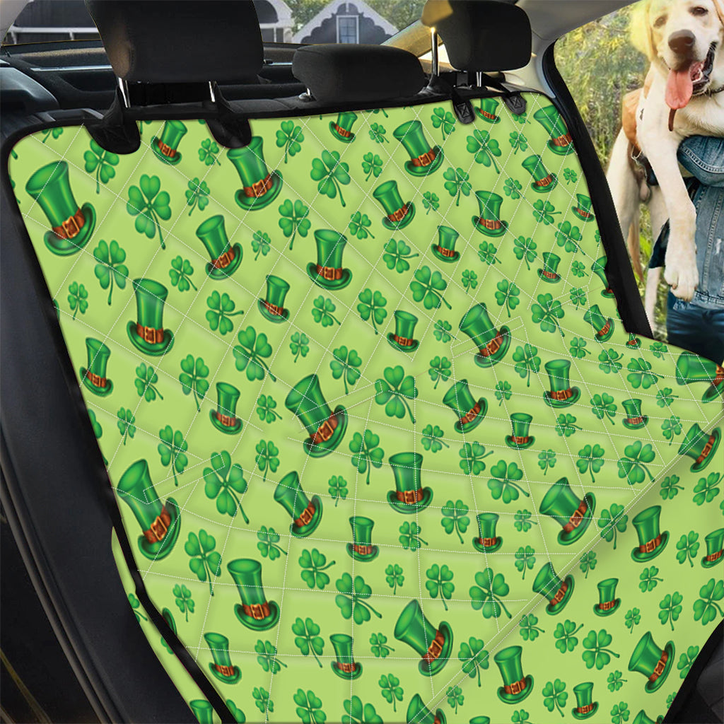 Clover And Hat St. Patrick's Day Print Pet Car Back Seat Cover