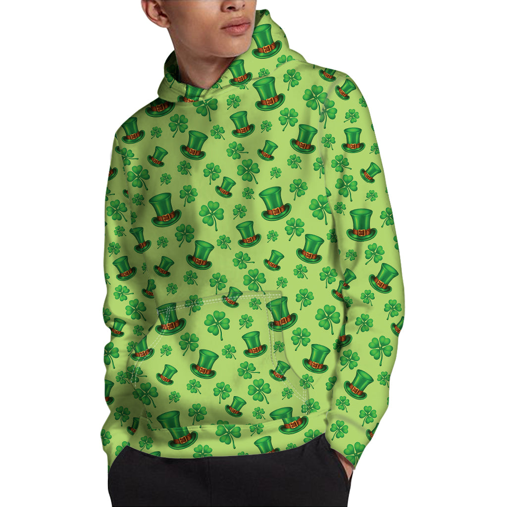 Clover And Hat St. Patrick's Day Print Pullover Hoodie