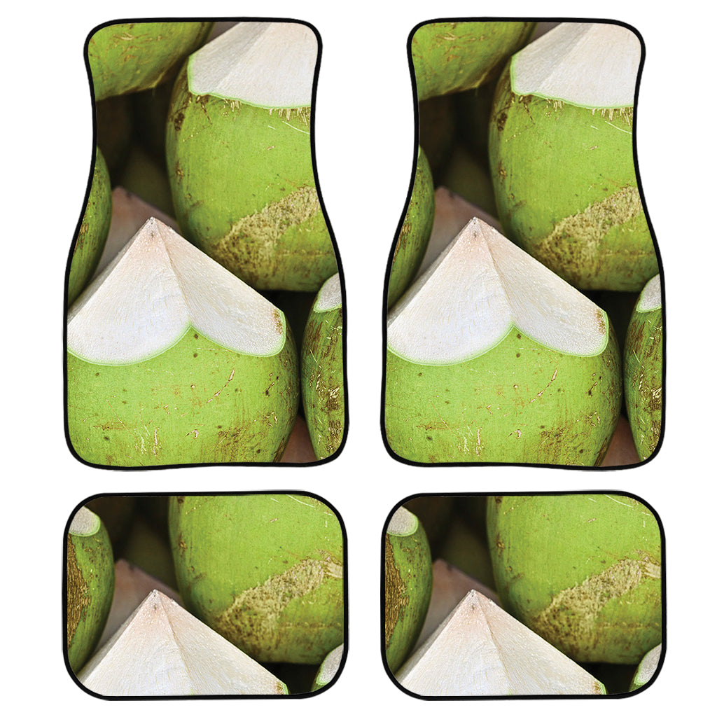 Coconut 3D Print Front and Back Car Floor Mats