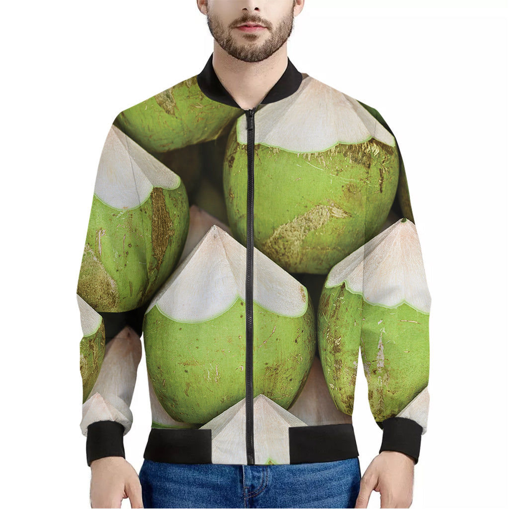 Coconut 3D Print Men's Bomber Jacket