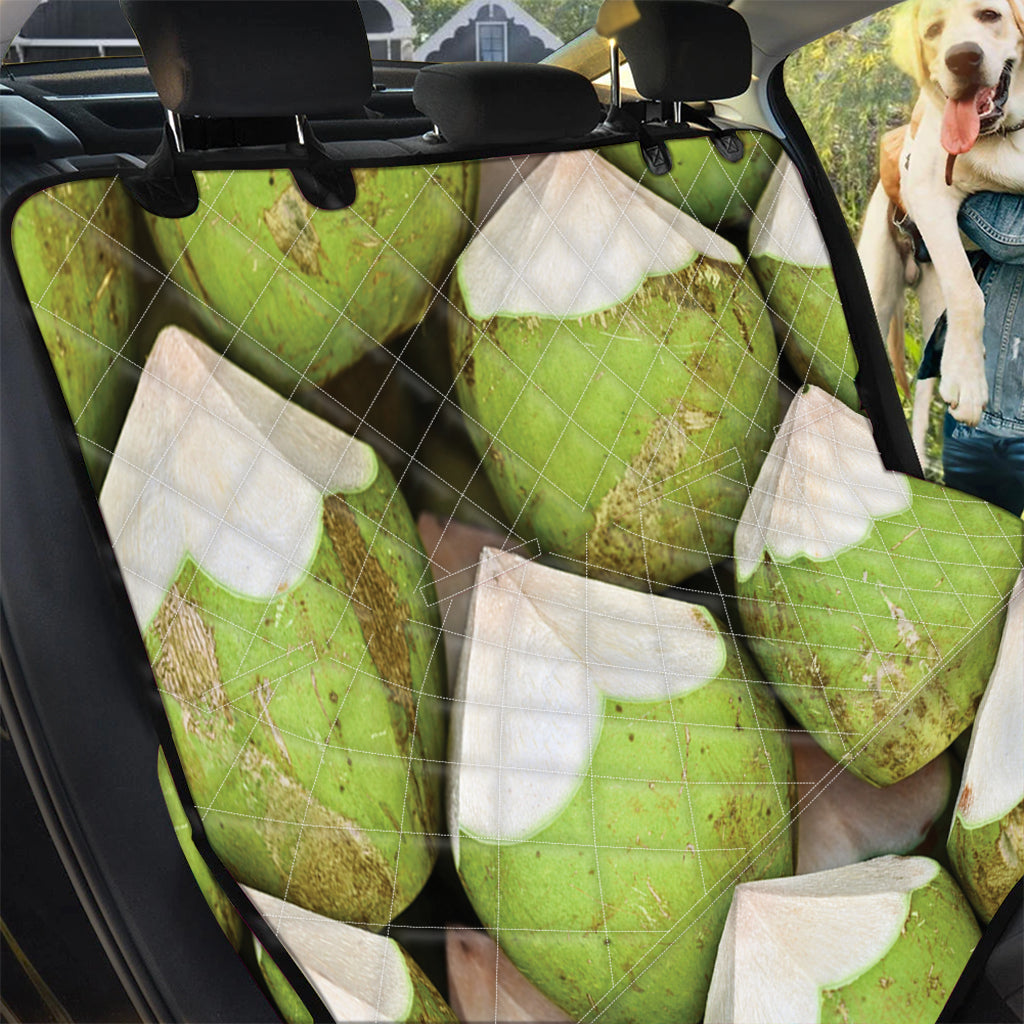 Coconut 3D Print Pet Car Back Seat Cover