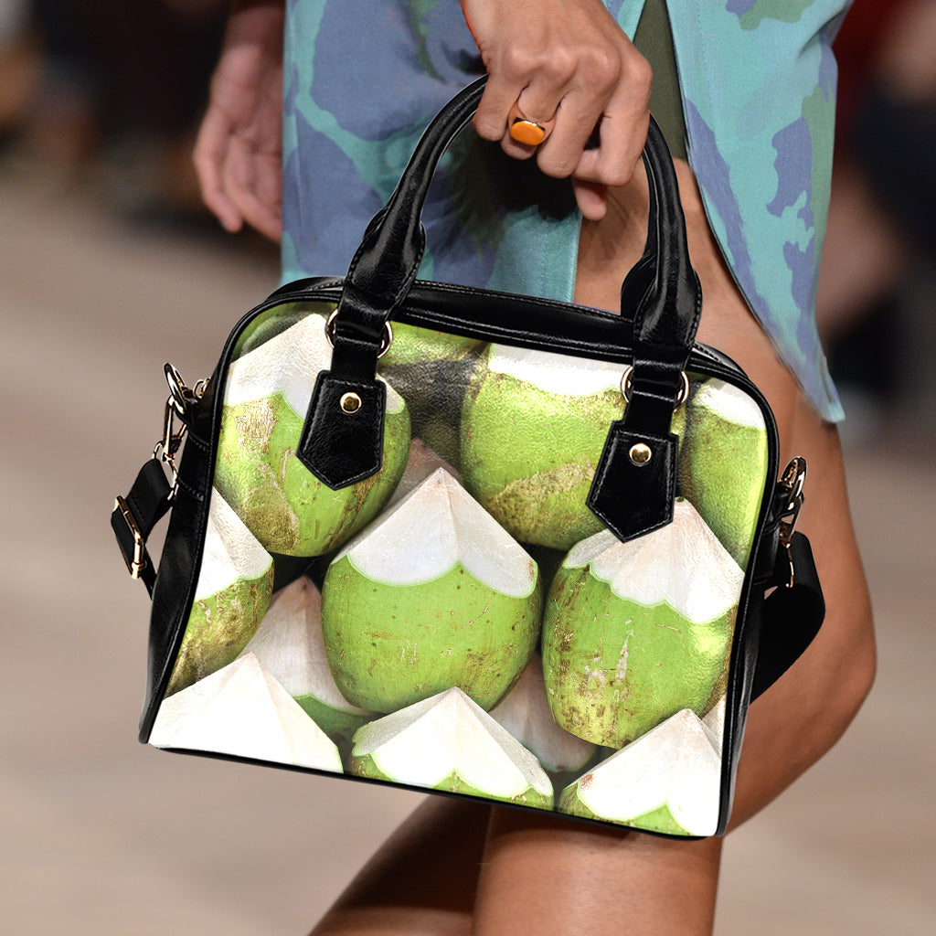 Coconut 3D Print Shoulder Handbag