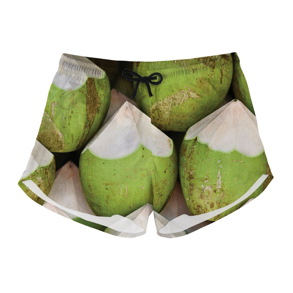 Coconut 3D Print Women's Shorts