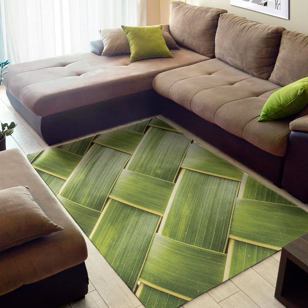 Coconut Leaf Print Area Rug