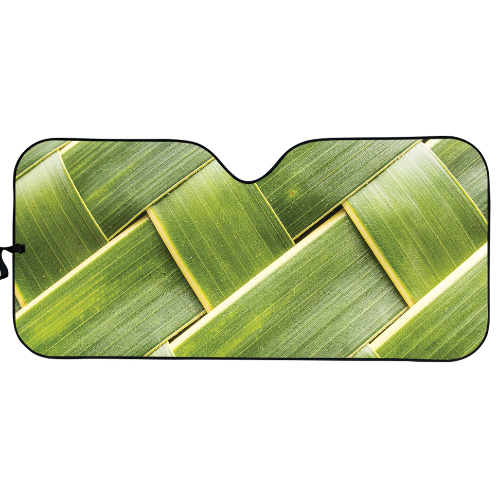 Coconut Leaf Print Car Sun Shade