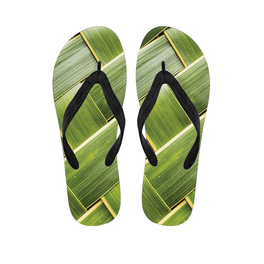 Coconut Leaf Print Flip Flops