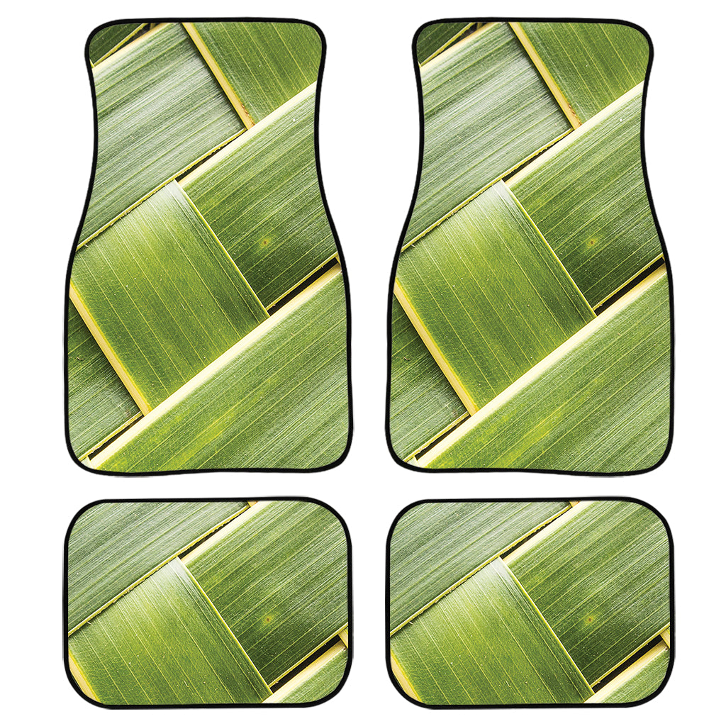 Coconut Leaf Print Front and Back Car Floor Mats