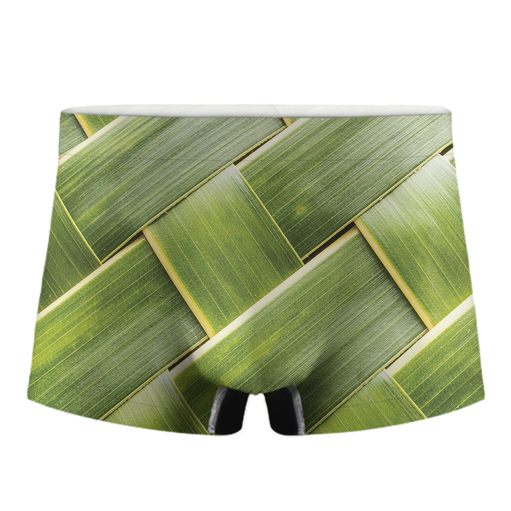 Coconut Leaf Print Men's Boxer Briefs