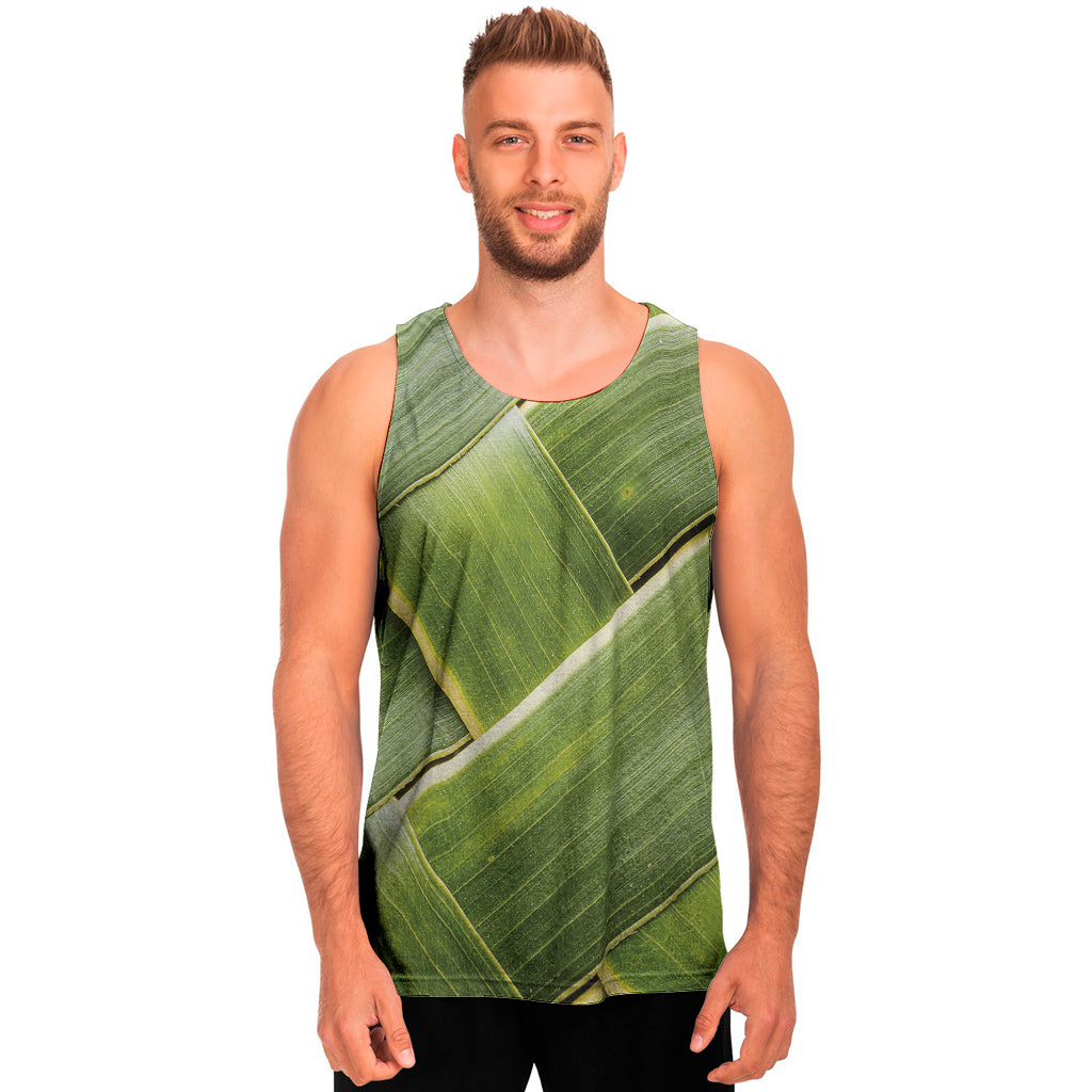 Coconut Leaf Print Men's Tank Top