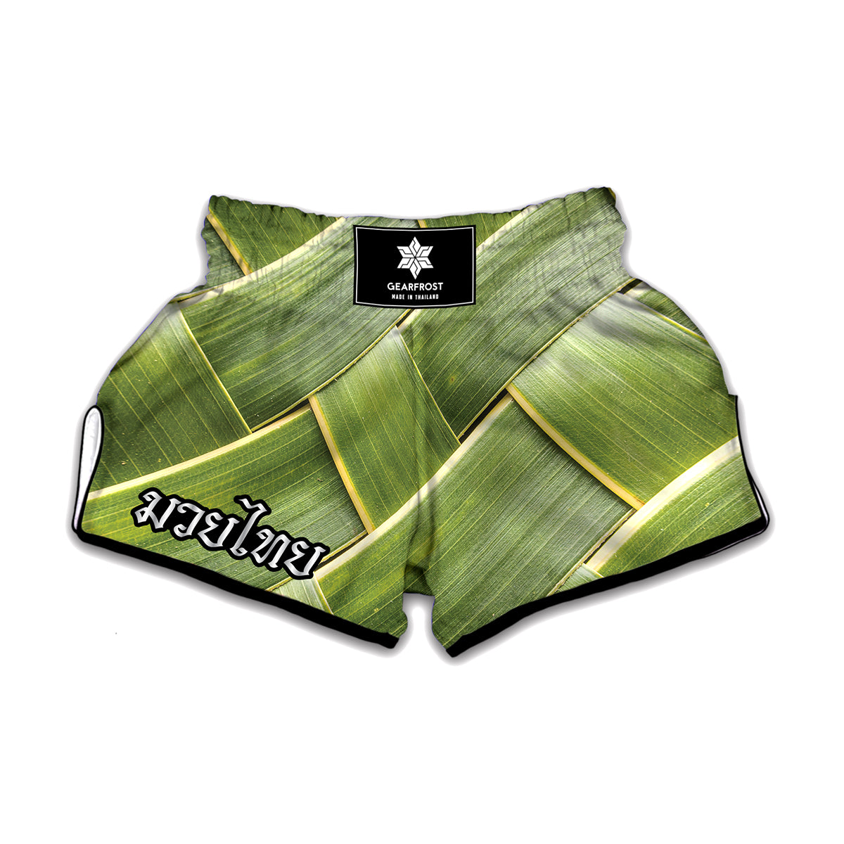 Coconut Leaf Print Muay Thai Boxing Shorts