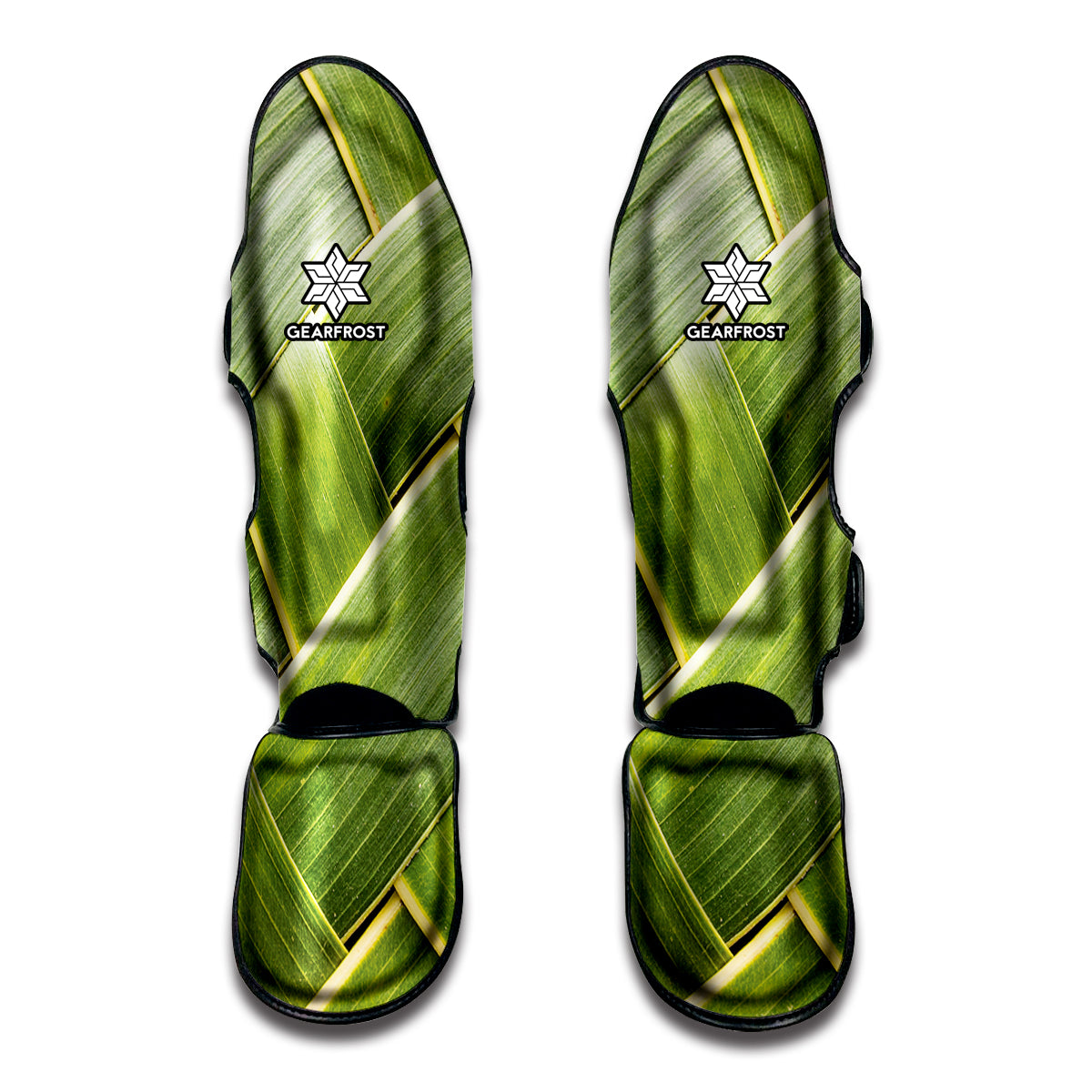 Coconut Leaf Print Muay Thai Shin Guards