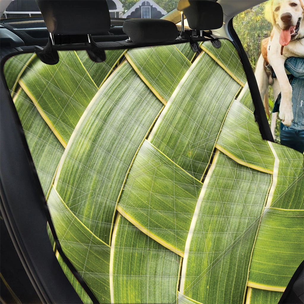 Coconut Leaf Print Pet Car Back Seat Cover