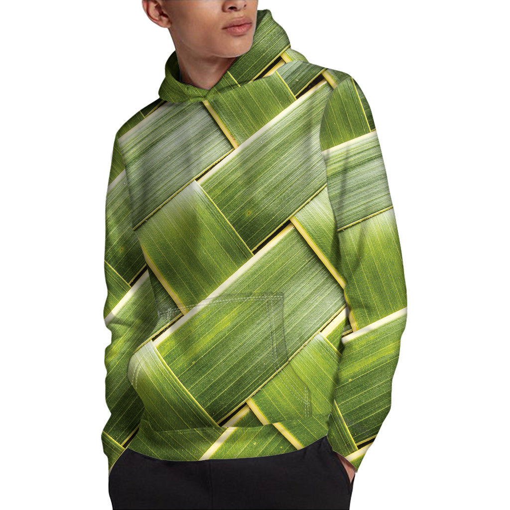 Coconut Leaf Print Pullover Hoodie