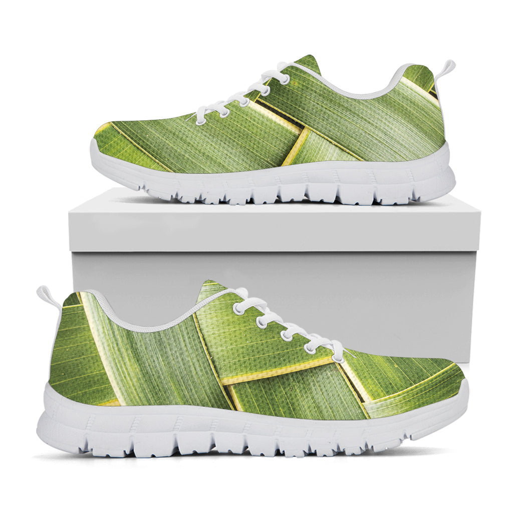 Coconut Leaf Print White Sneakers