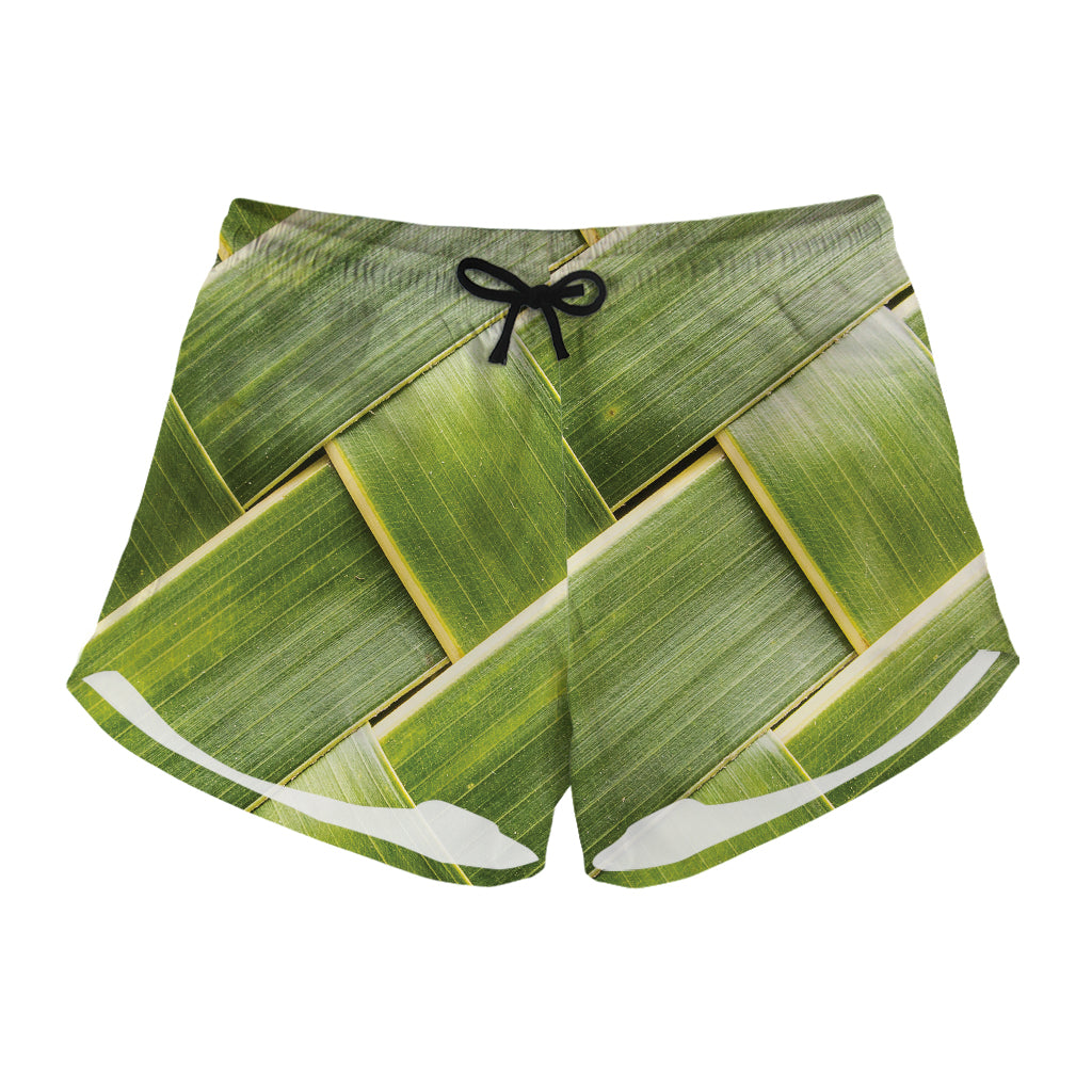 Coconut Leaf Print Women's Shorts