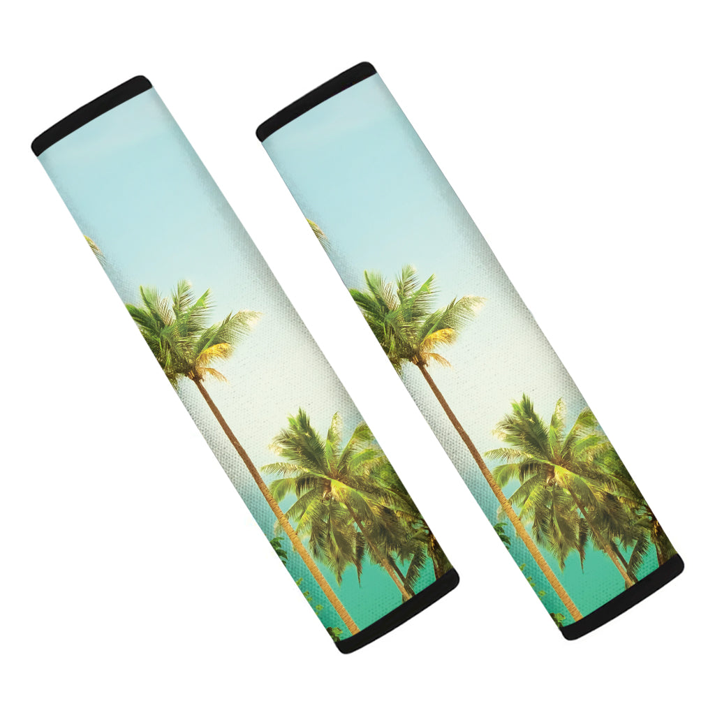 Coconut Tree Print Car Seat Belt Covers