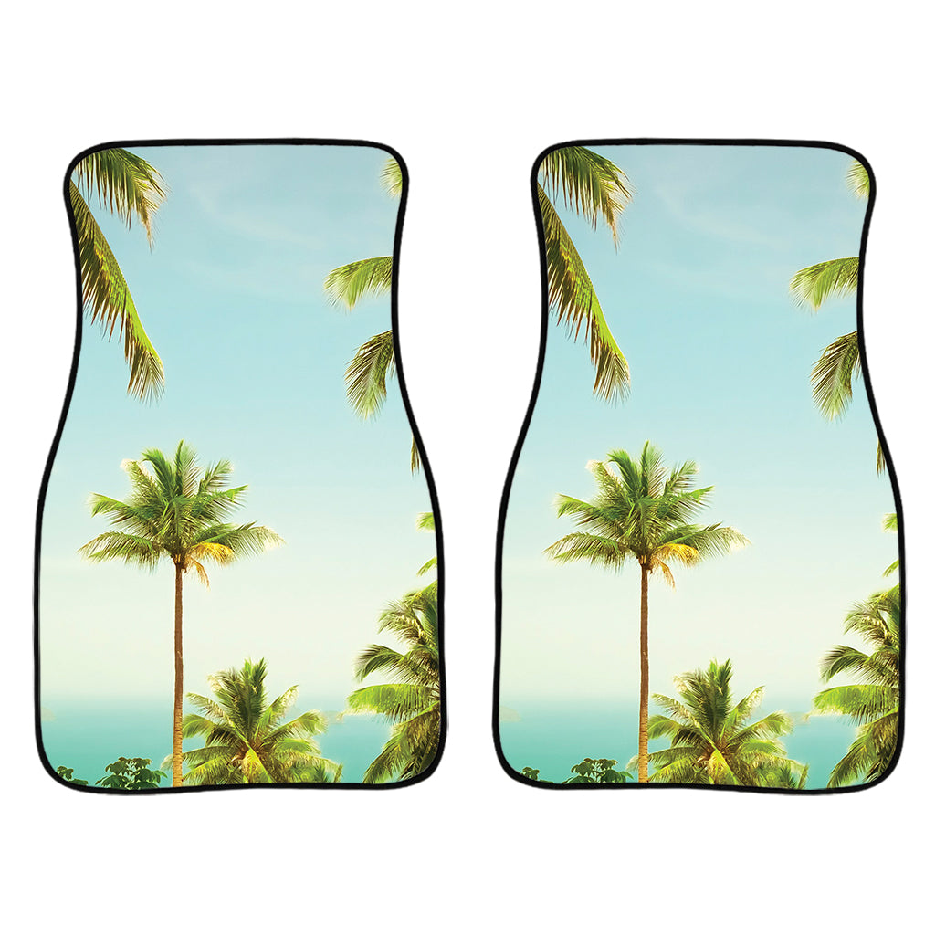 Coconut Tree Print Front Car Floor Mats